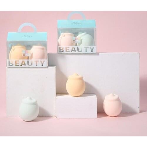 2PCS Makeup Sponge Puff Set Wet And Dry Make Up Egg Face Foundation Powder Cream Sponges Cosmetic Puff Powder Make Up Tool