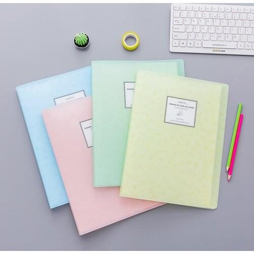 20 Page document storage folders Transparent display book a4 File Office Insert Storage information booklet School Supplies