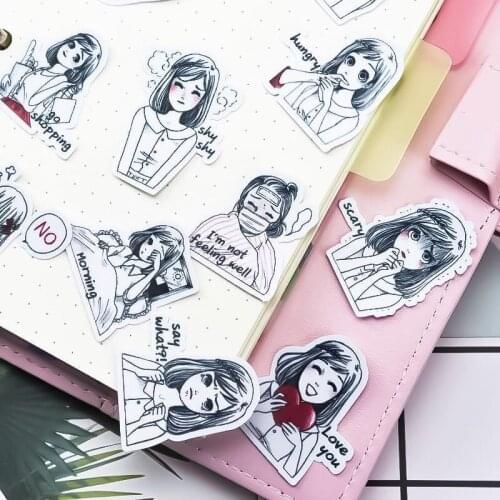 39pcs Creative cute self-made girlhood girl stickers scrapbooking stickers /decorative sticker /DIY craft photo albums