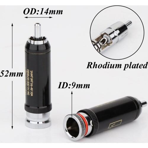 Hi-end WBT-0102 AG Nextgen Copper RCA Plug, male RCA adapter,(Set of 4pcs)