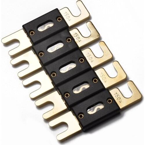 5PCS 150A ANL Car Fuse Universal Gold-Plated Anti-corrosion Large Fuses 150 AMP Standard For Auto Car Boat Auto Stereo Audio