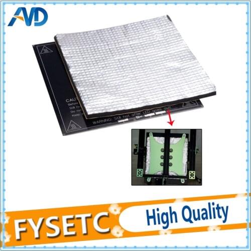 5pcs 3D Printer Heating Bed Sticker Foil Self-adhesive Insulation Cotton 200*200*10mm Heat Insulation Cotton 10mm Thickness