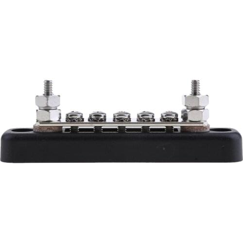 1 Pcs 5x4mm 5 Point Terminal Block Tin-Plated Copper 5 Separate Circuits For Boat Car Caravan Etc Electrical Busbar Accessories