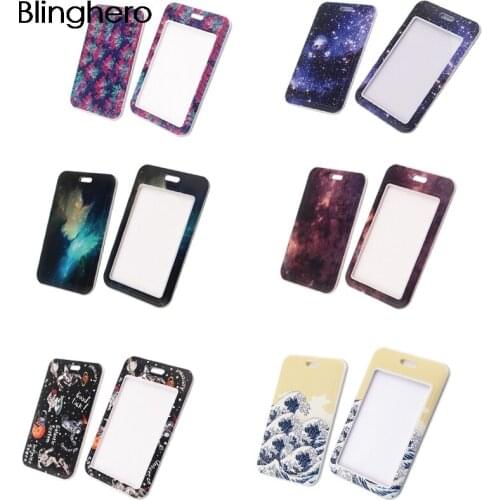 BH1364 Blinghero Cartoon Starry sky ID Card Holder Astronaut Neck Strap Holder Identity Badge With buckle Lanyard