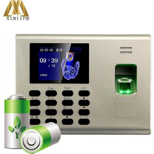 K40 Linux System Biometric Fingerprint Time Attendance With Built-in Battery Fingerprint Attendance Machine
