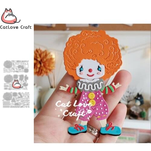 Catlove Joker Clown April fools day Metal Cutting Dies Scrapbooking Stencil Die Cut Card Making Craft Embossing New For 2021