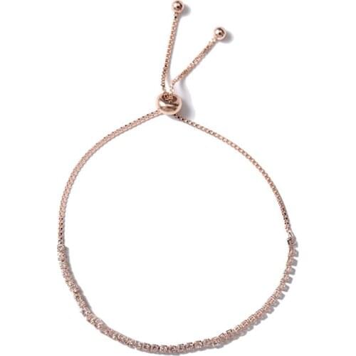 Full Chains Little Shiny Crystal Thin Band Special Design Adjustable Jiont Women Bracelets & Bangles