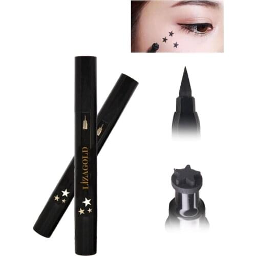 Black Patterned Double Ended Star Eyeliner