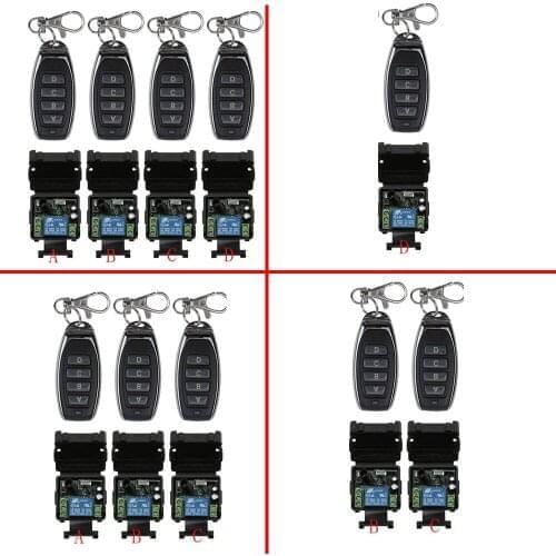 DC24V 1CH 433mhz Mini Wireless RF Remote Control Light Switch 24V 10A Relay Output Radio Receiver Module Transmitter Garage Door