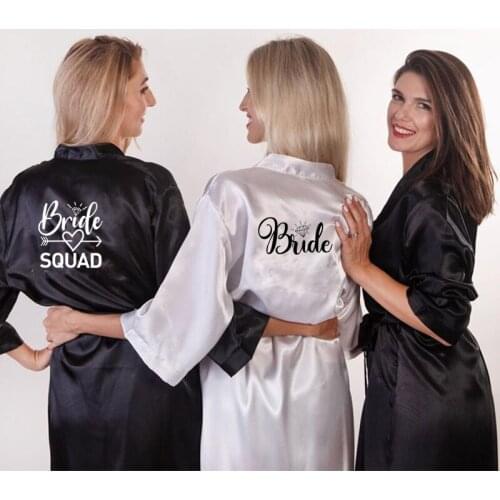Bride bridesmaid Robe Wedding engagement bachelorette hen party bridal shower Honeymoon getting married decoration gift present