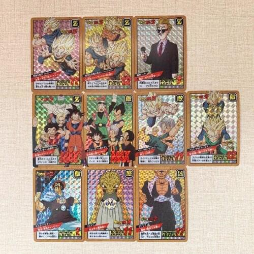 Dragon Ball Fierce Fight 8 Full Set of 10 Flash Cards Animation Peripheral Game Card Collection Toy Childrens Gifts