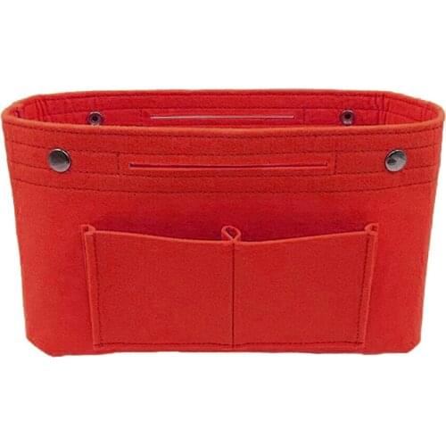 Purse Organizer Felt Insert Bag Organizer Multi Pockets Tote Bag in Bag for Storage Space Expansion DO
