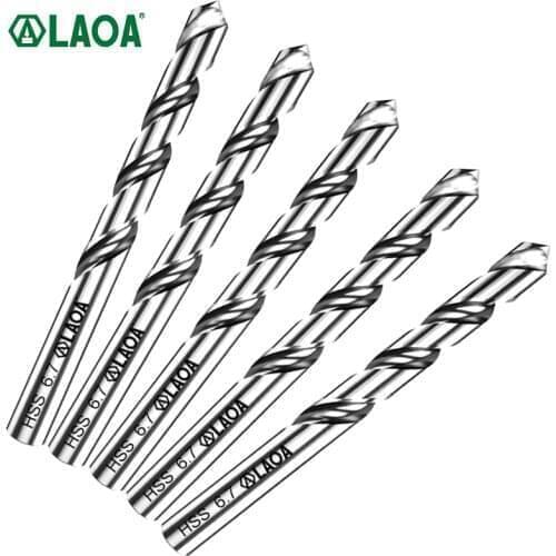 LAOA 5pcs HCS Tool Kits HSS Drill Bits Set For Metal Straight Shank 4.6-6.5mm Drill Bits Electric Drills Parts Metal Process