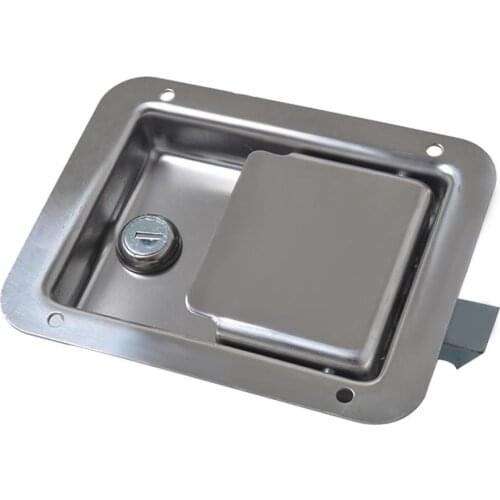 Stainless Steel Paddle Latch with Keys for Trailer Truck Tool Box Door Lock Auto Replacement Accessories