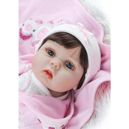 22inch Soft Silicone babies Reborn Dolls handmade reborn-baby collectible Bebe Alive Dolls Kids Playmate brinquedos hot sale