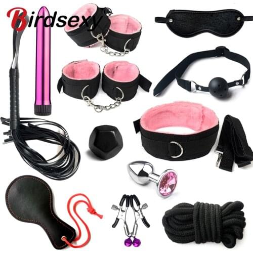 Sex Products For Adults Games Bondage Set BDSM Kits Vibrator Anal Plug Sex Toys for Couples Fetish Bondage Rope Flirting Store
