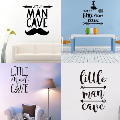 Little Man Cave Wall Sticker Kids Children Room Decoration Wall Delcals Nursery Art Murals Wallpaper Poster