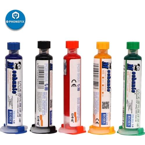 MECHANIC Solder Paste Flux UV Solder Resist Mask Blue Red Yellow Green Oil Circuit Board Protect PCB BGA Repair Welding Flux