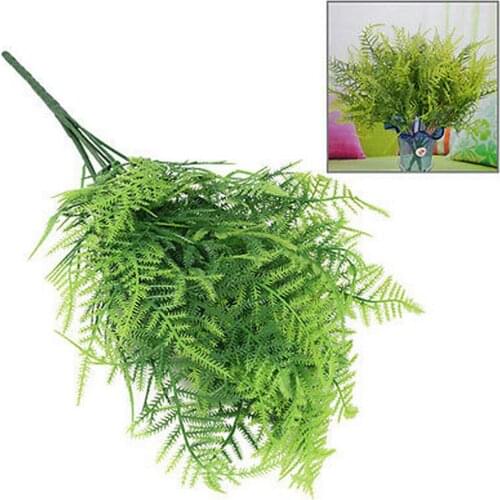 Plastic Green Decor Floral Accessories 7 Stems Artificial Asparagus Fern Grass Plant Flower Bonsai Garden Home Decoration 1PC