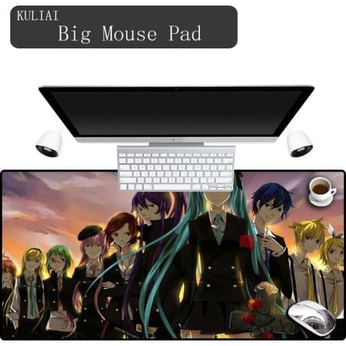 XGZ Professional Custom Animation Gaming Mouse Pad Hatsune Desktop Computer Mouse Pad Black Precision Seam Waterproof Splash