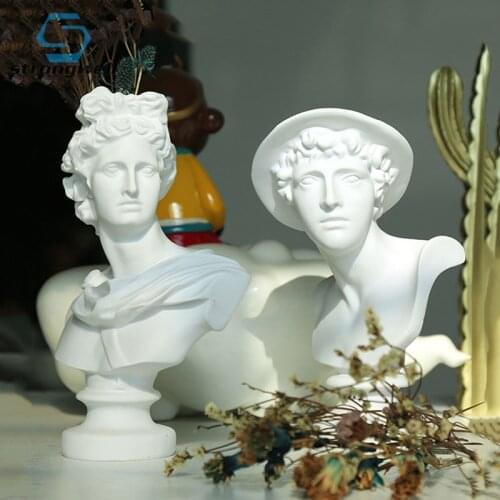 Strongwell Home Decor Sculpture Artist Figurines Flower Arrangement Resin Plaster Ornament Office Bookcase Display Furnishings