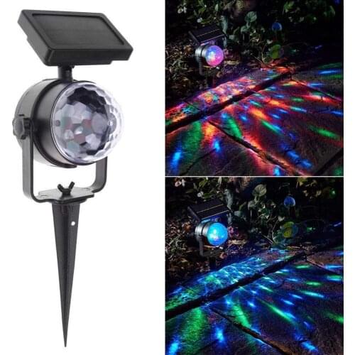 LED RGB Outdoor Solar light Rotary Stage Lamp Fairy Holiday Christmas Party Garland Waterproof Lights for Valentines Day