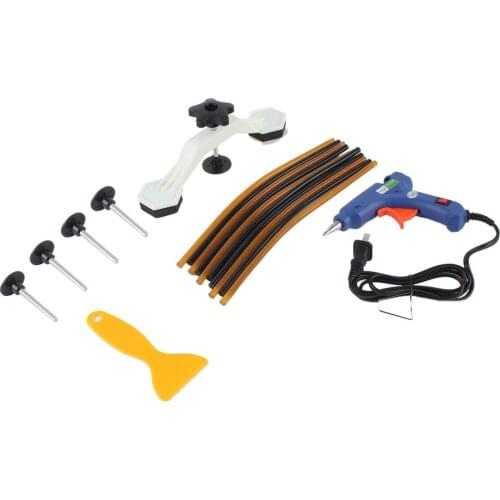 Universal Car Dent Repair Body Damage Fix Tool Pulling Bridge Puller Dent Removal Glue Tabs Hand Repair Tools Kit Paintless