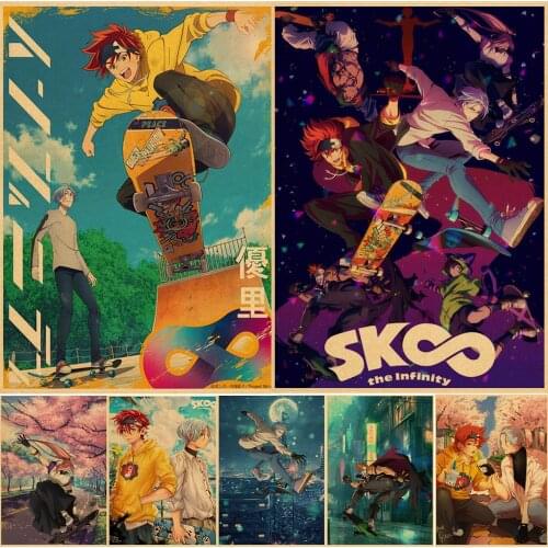 Vintage Japanese Anime SK8 The Infinity Posters Kraft Paper Home Cartoon Wall Stickers Decor Study Room Bar Cafe Wall Paintings