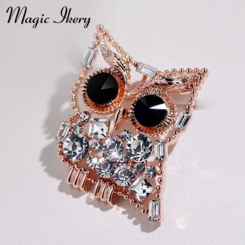 Magic Ikery Fashion Cute Owl Animal Brooch Pin Birthday Gift Garment Accessories For Women Jewelry YT-B551