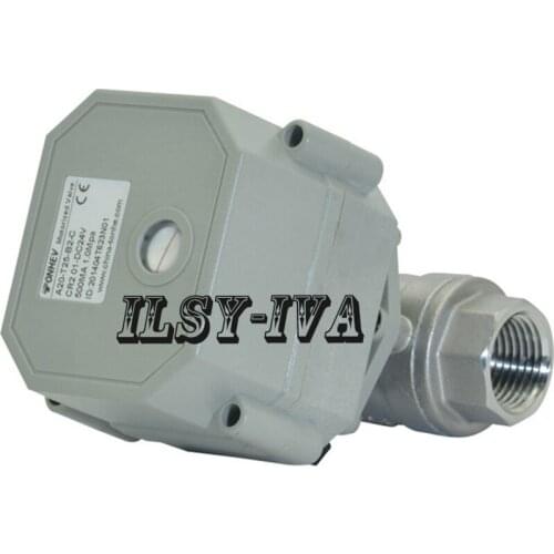 1/2",3/4",1" NO NC Two Way Stainless Steel Electric Ball Valve,AC/DC9~24V Motorized Ball Valve 2 Wires Control–Spring Return