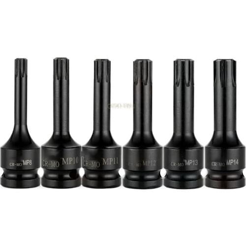 1/2 inch MP type Screwdriver Hex wrench Impact socket for Electric Impact Air Pneumatic Wrench head Kits set 8pcs