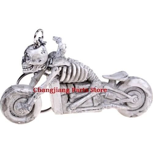 1pc Skull Motorcycle Toy Gift Skull Keychain Vintage Rubber Devil Death Monster Pirate Trinket Motor Car toy