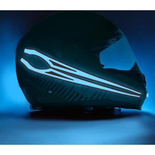 2 Pcs Motorcycle Helmet Lights Night Riding Cold Bicycle Signal Flashing Stripe LED Luminous Lamp Sticker Waterproof Durable