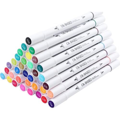 36 Pieces In A Box Baoke2923#36 Color Marker Oil Pastel Hand-painted Design Animation Full Set of 36 Color Oily Pop Pen Water