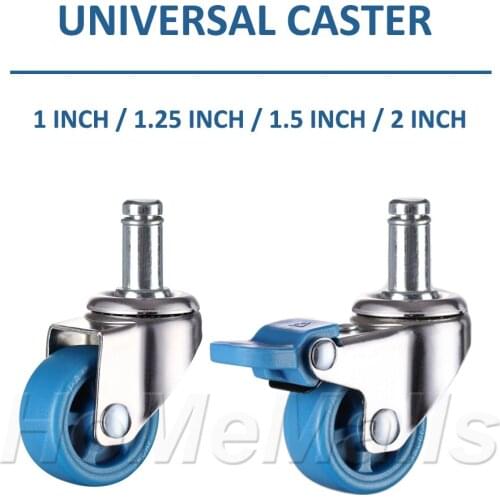 2/4/8pcs 360 Degree Swivel Casters Nylon Universal Wheels With Brake Silent Durable Casters For Table Bookshelves or Trolley