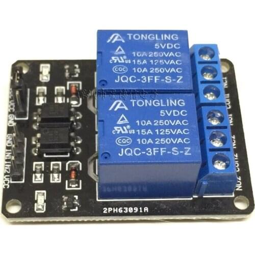5pcs/lot 2-channel New 2 channel relay module relay expansion board 5V low level triggered 2-way relay module for ard uino