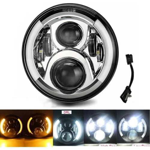 7'' Round Headlight Motorcycle Led Projector Halo DRL Light For BMW Electra Glide Street Glide Harley Davidson 883 Headlight