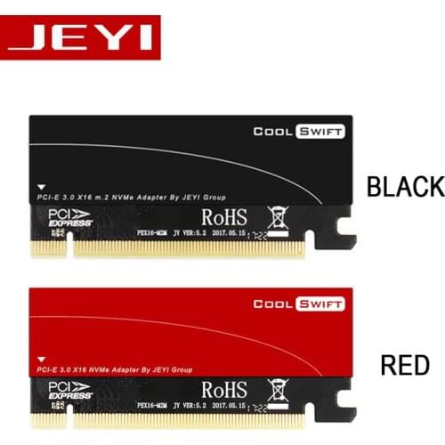 JEYI PCIe M.2 Adapter M.2 SSD NVMe To PCIe SSD 2280 Adapter NGFF M.2 PCI-E X16 Converter Card With Dissipate Heat Aluminum Box