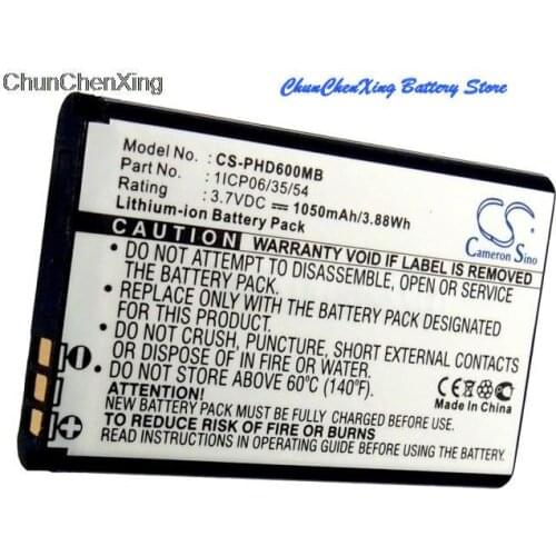 Cameron Sino 1050mAh Battery 1ICP06/35/54 for Philips AVENT SCD600, AVENT SCD600/00, AVENT SCD600/10, Avent SCD610