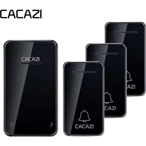 CACAZI Wireless Doorbell Self-powered Waterproof 200M Remote No Battery Required Smart Calling Bell Vintage Home Phone timbre