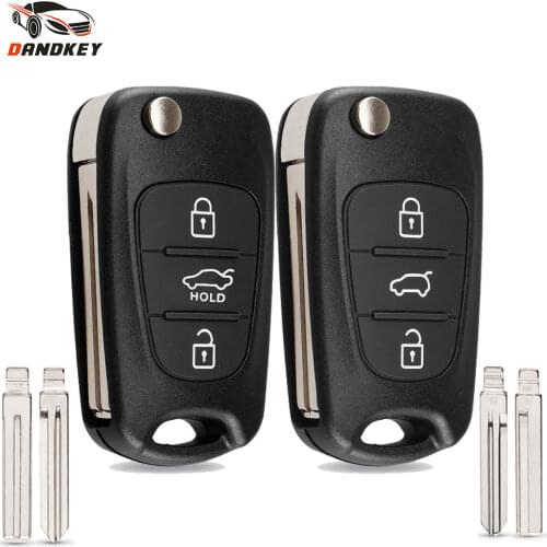 Dandkey For Hyundai I30 IX35 Picanto Solaris RIO Sportage Elantra For Kia K2 K5 Verna Flip Folding Car Remote Key Case Fob Shell
