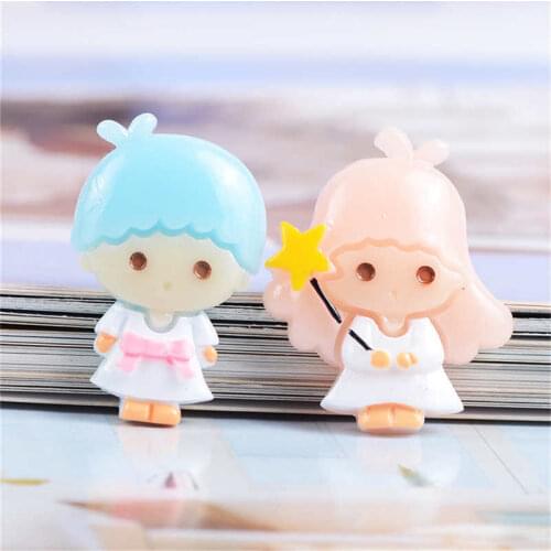 Julie Wang 12PCS Resin Baby Charms Cartoon Boy Girl Pendants Jewelry Making Accessory Home Decor