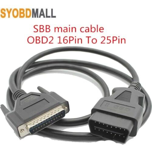 New OBD2 16PIN TO 25PIN Cable for SBB Key Programmer Sbb v33 key prog 25 PIN OBD 2 Main Cable Adapter Diagnostic Connector