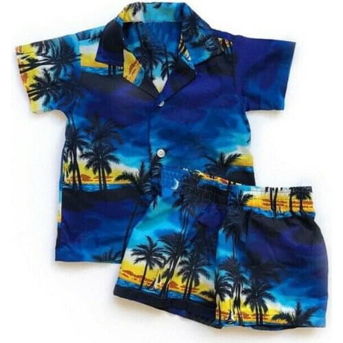Toddler Kid Baby Boy Clothes Outfit Set Hawaiian Beach T Shirt Tops+shorts Pants