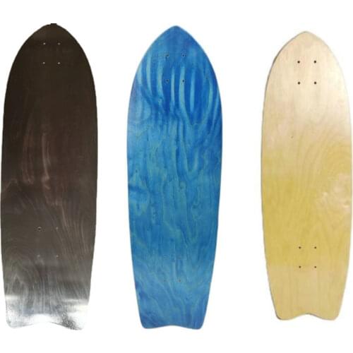 Land Surfer Board Dovetail Skateboard Deck 32*10in Single Skateboard Deck Surf Skate Deck Blue Skateboard Longboard Deck