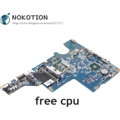 NOKOTION 595184-001 For HP Pavilion G42 CQ42 Laptop Motherboard DA0AX1MB6F1 HM55 UMA DDR3 Free CPU