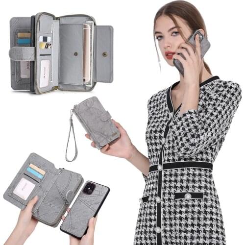 Megshi Detachable Flip Leather Cases For Iphone 12 Mini 8 7 Plus Business Wallet Phone Cover For Iphone 12 11pro Xs Max Se 2020