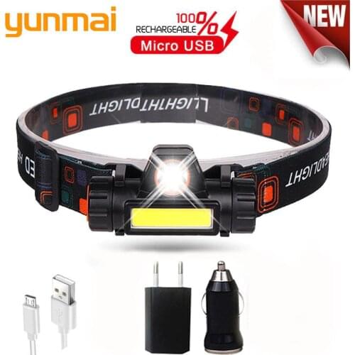 12000LM Powerful Headlight XPE+COB USB Rechargeable Headlamp Built-in Battery Head Light Waterproof Head Torch Camping Head Lamp