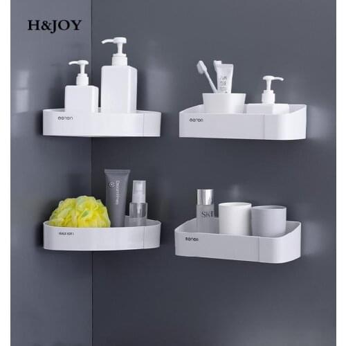 Wall Mounted Bathroom Shelf Corner Rack Bathroom Storage Holder Bathroom Accessories Shelf Toothbrush Storage Holder Organizer