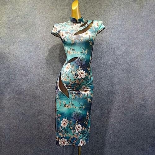 2020 New Bare Back Floral Sleeveless Latin Dance Dress Dancing Performance Women Dress Ballroom Samba Tango W165